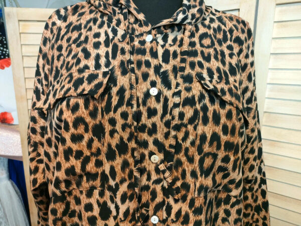 Plus size kapucnis, ocelotmintás ingruha/ing - Image 2